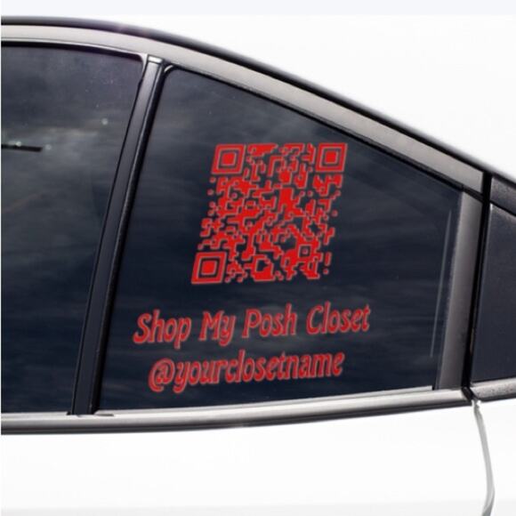 Custom Red QR Code Business Sticker Decal Personalized Advertising - Picture 1 of 4